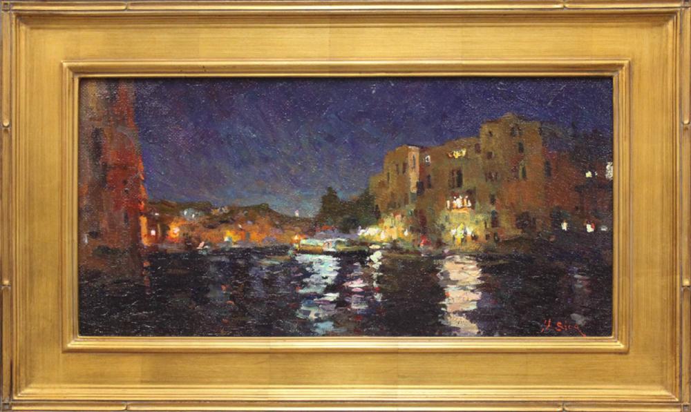 Appraisal: NICK STOQ United States st century oil on board nocturnal