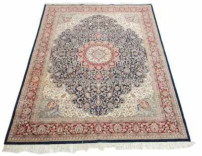 Appraisal: An Estate Oriental Meshed Carpet Apprx '- x '- Low