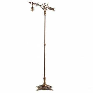 Appraisal: Art Deco Floor Lamp s gilt steel single light form