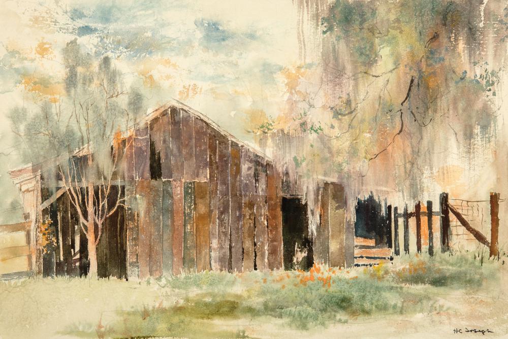 Appraisal: Henrietta Hughes Colley Joseph Yoder American Louisiana - Old Barn