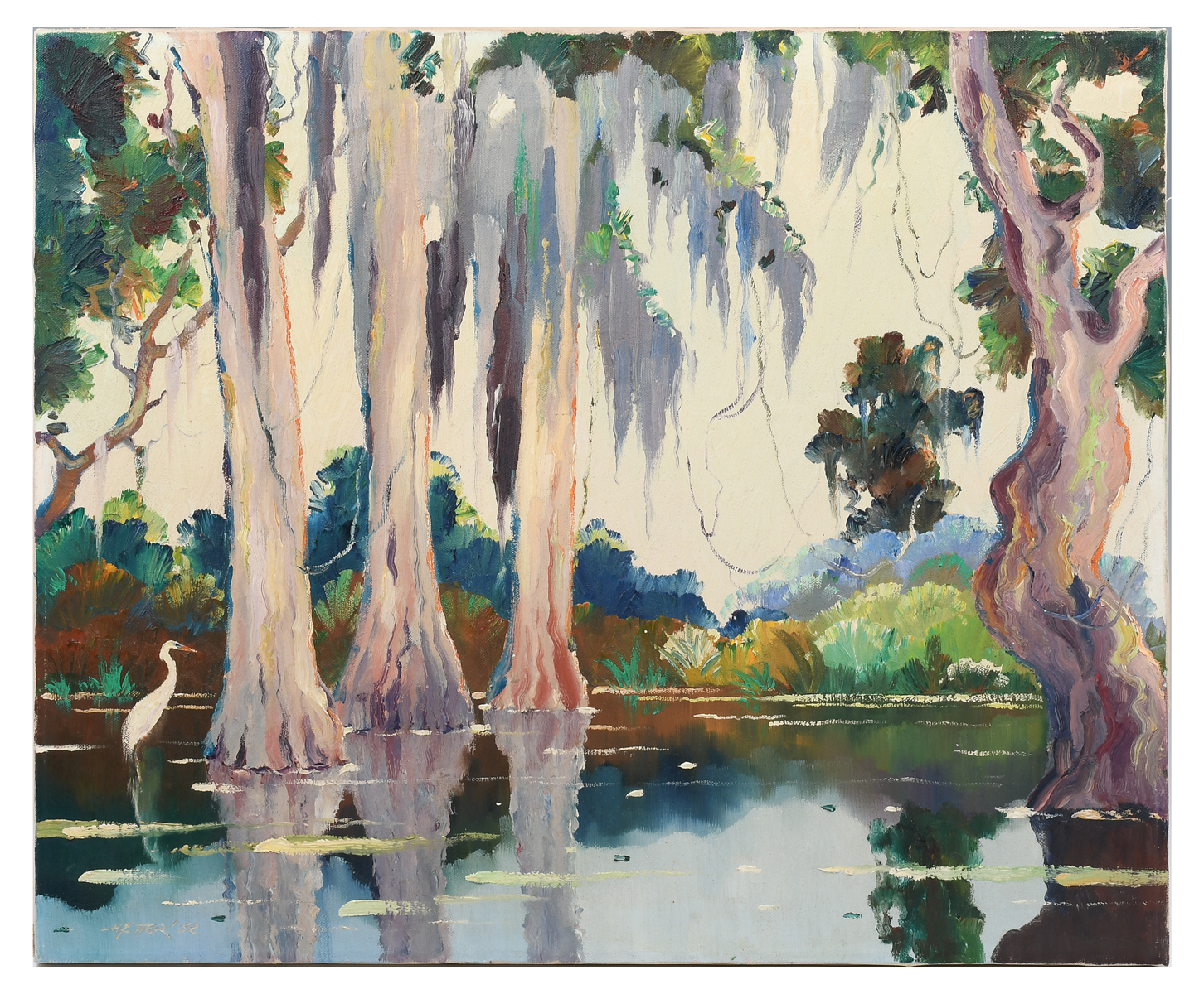 Appraisal: ETTER Harold American - Florida Cyprus Swamp Oil Canvas ''