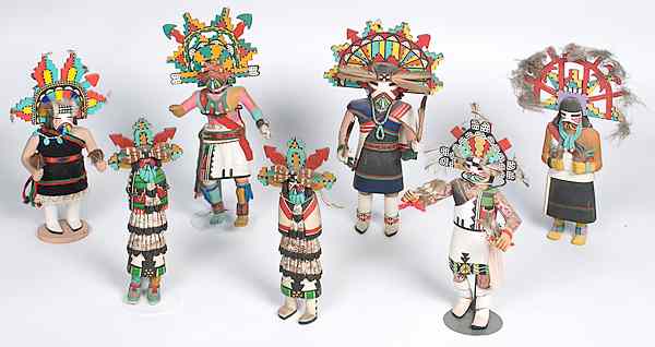 Appraisal: Collection of Hopi Polik and Shalako Manas lot of sizes