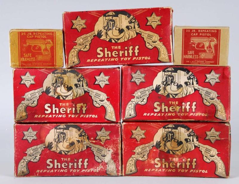 Appraisal: Lot of Cap Gun Boxes Description Includes the Sheriff box