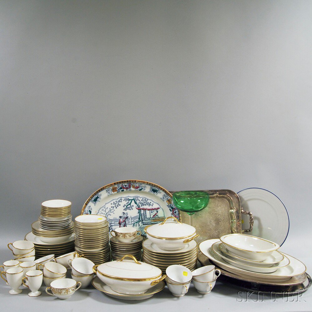 Appraisal: Collection of Decorative Glass and Porcelain Tableware a large group