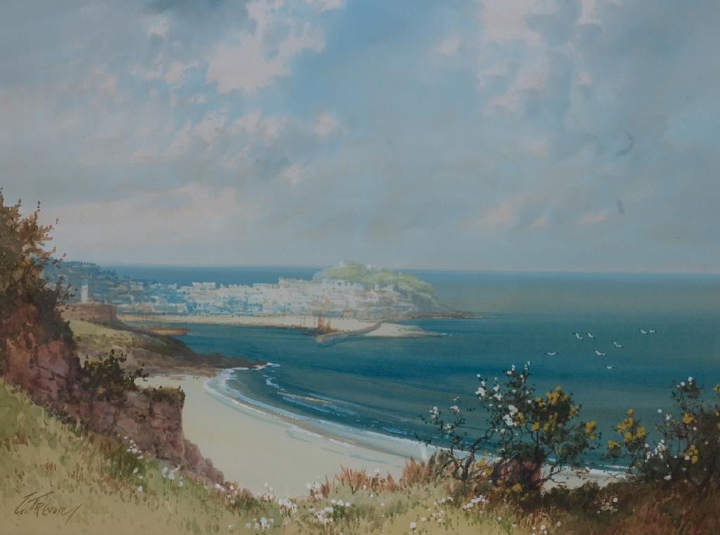 Appraisal: G TREVOR fl 's 's ST IVES watercolour signed lower