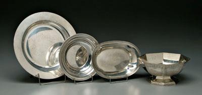 Appraisal: Four pieces sterling hollowware deep dish Tuttle John Coburn reproduction