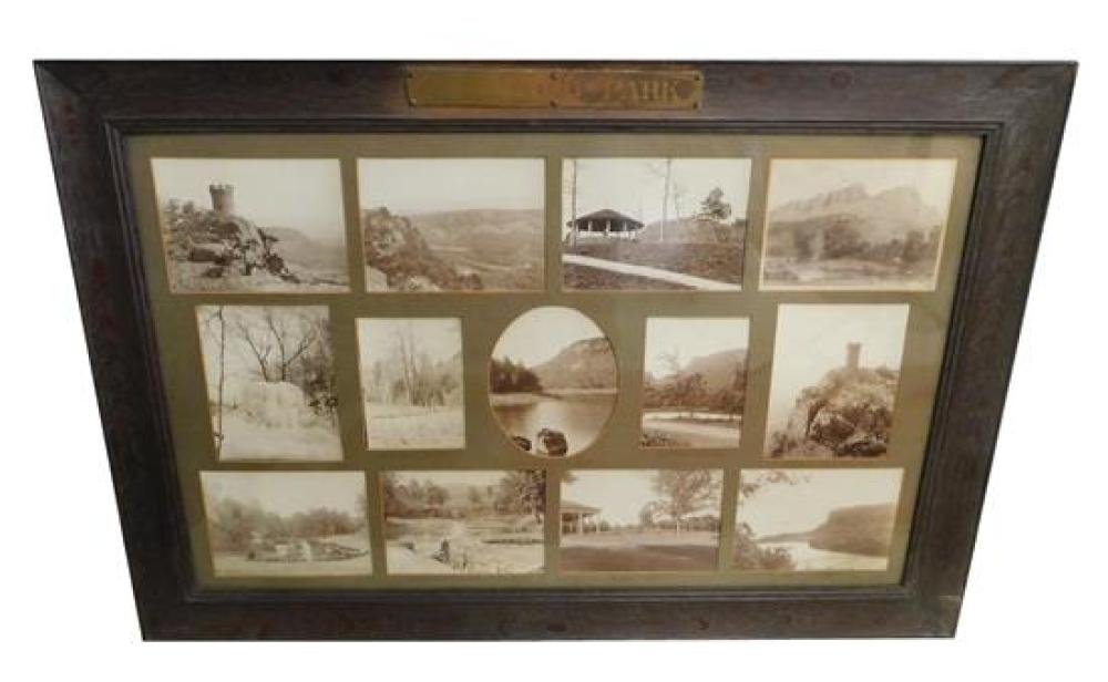 Appraisal: Thirteen photographs framed together all of Hubbard Park in Meriden