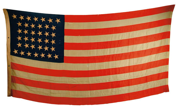 Appraisal: STAR AMERICAN FLAG ' x ' Wool bunting flag with