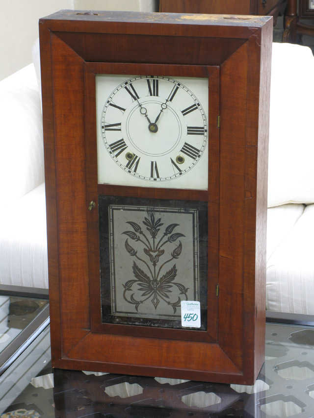 Appraisal: MAHOGANY OGEE SHELF CLOCK William S Johnson New York NY