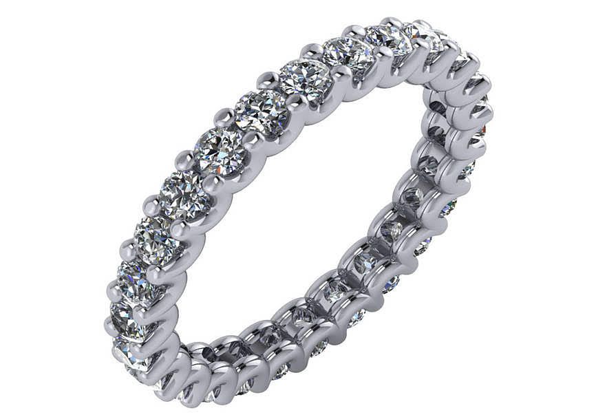 Appraisal: ct Diamond Eternity Band total carat weight Round Brilliant Cut