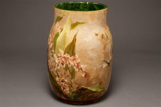 Appraisal: American glazed art pottery vase first quarter- th century lily-of-the-valley