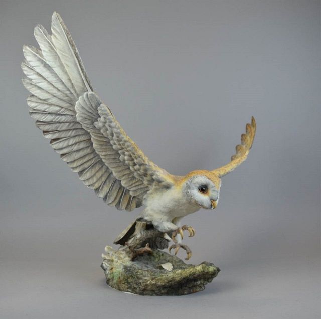 Appraisal: Boehm Porcelain Barn Owl Boehm bisque porcelain Barn Owl Signed