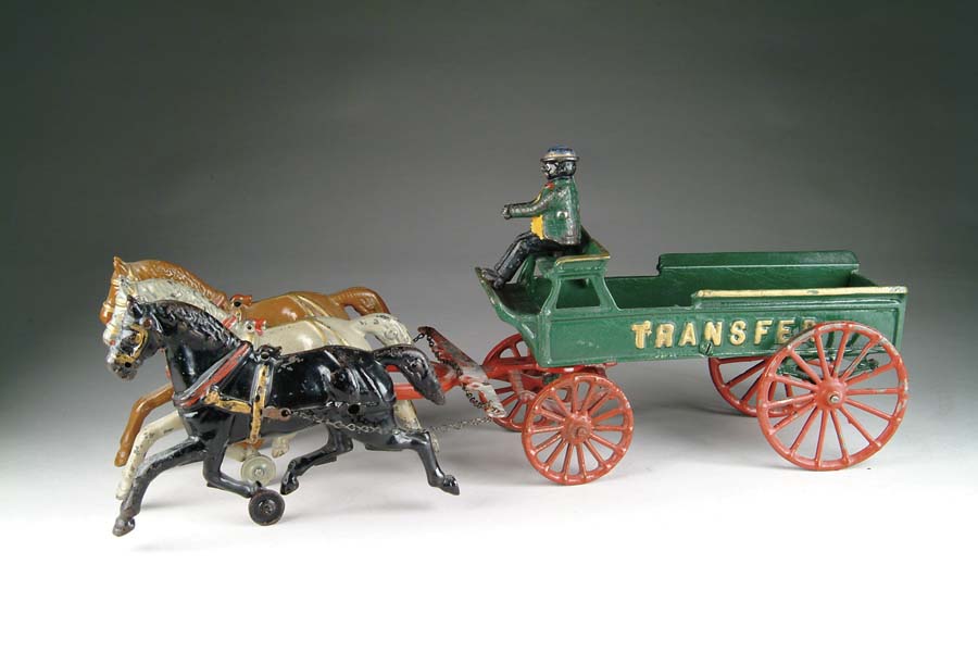 Appraisal: THREE HORSE TRANSFER WAGON BY DENT HARDWARE COMPANY Once again