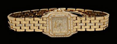 Appraisal: Cartier Pantere ladies diamond watch pave dial case and band