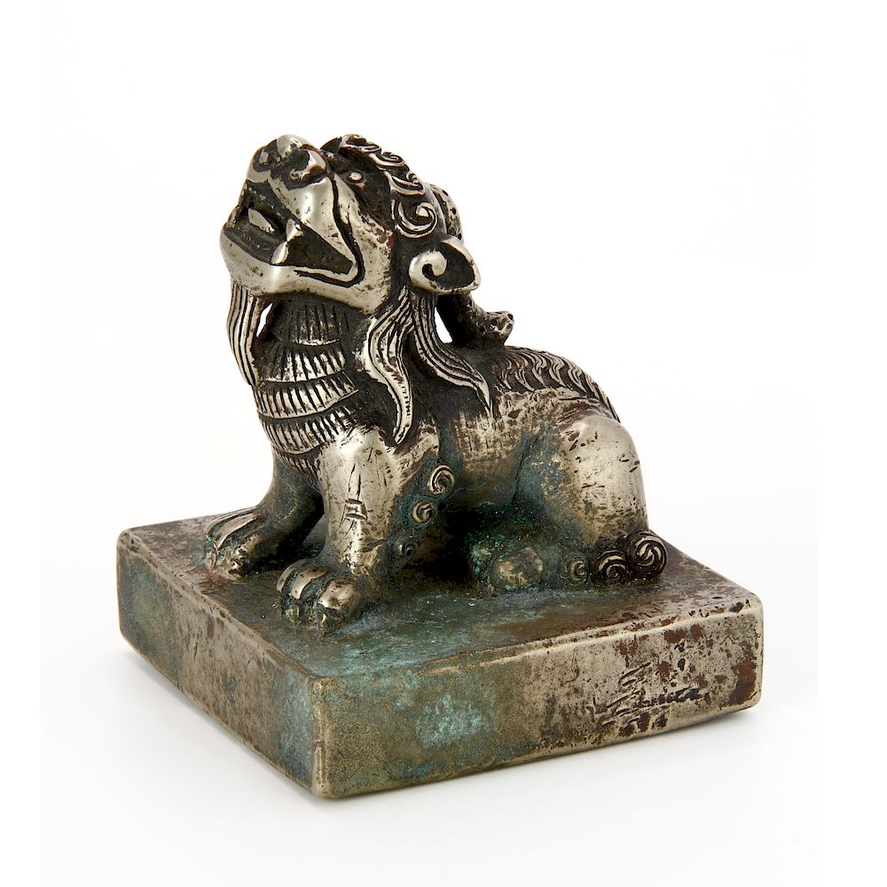 Appraisal: Metal Qilin Seal Metal Seal in a shape of Qilin