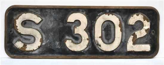 Appraisal: Number Plate For West Coast Rail Diesel Locomotive 'S '