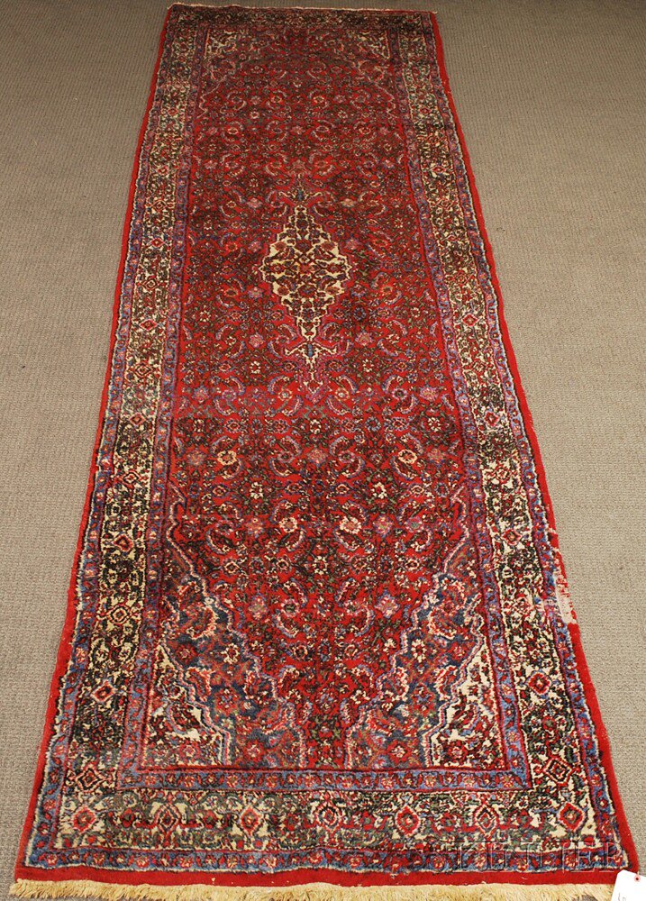 Appraisal: Hamadan Long Rug Northwest Persia second quarter th century moth