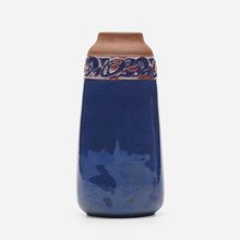 Appraisal: California Faience VASE USA - glazed earthenware h dia in