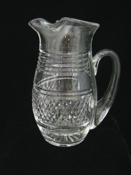 Appraisal: Waterford Crystal Martini Jug Etched signed signed Waterford Measures high