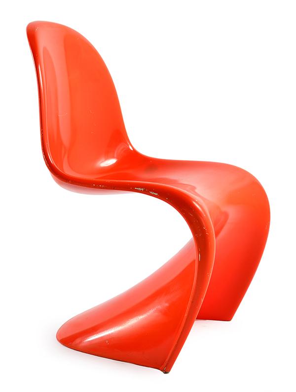 Appraisal: VERNER PANTON VITRA CHAIR c Denmark Manufactured by Vitra Red