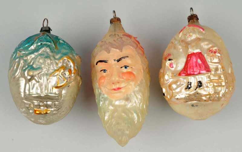 Appraisal: Lot of Blown Glass Christmas Ornaments Description One is a