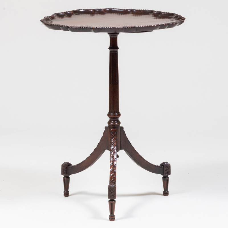 Appraisal: George III Style Mahogany Pie Crust Tea Table x in