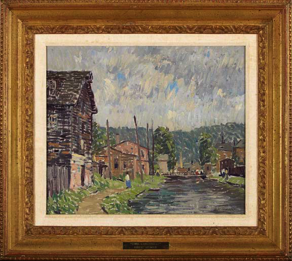 Appraisal: Robert Spencer American Pennsylvania - Canal at Lambertville oil on