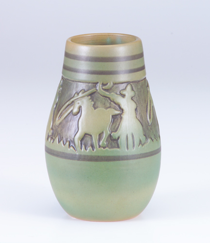 Appraisal: NORTH DAKOTA SCHOOL OF MINES Bulbous vase decorated by Julia