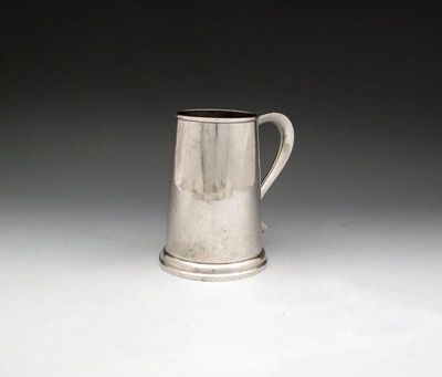 Appraisal: A modern silver mug by J S London tapering circular