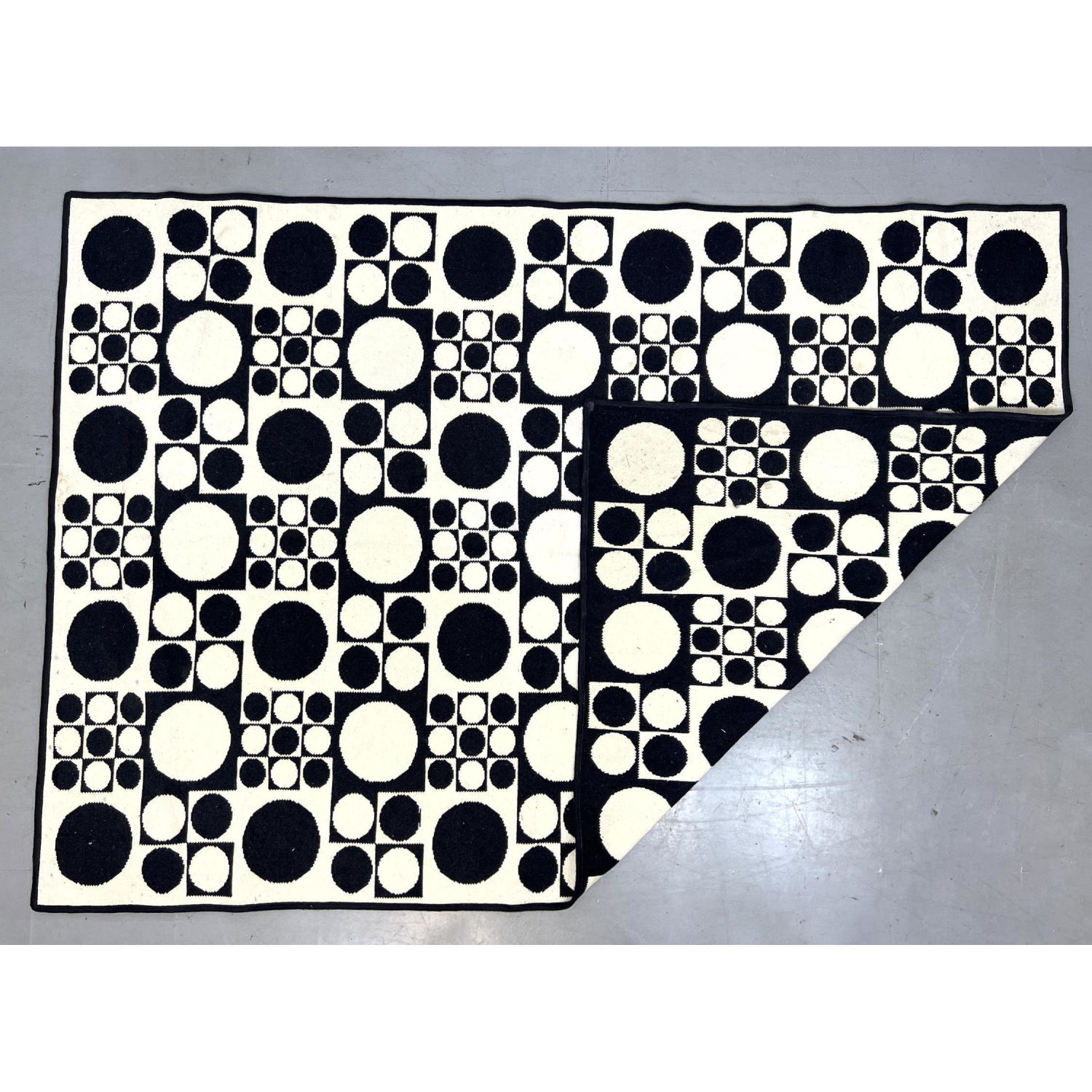 Appraisal: ' x ' Bauhaus style reversible black and white circle