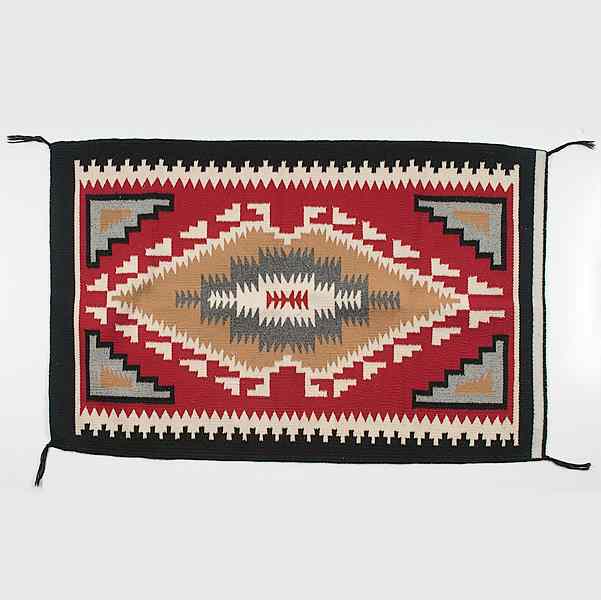 Appraisal: Navajo Ganado Weaving woven using colors of gold red cream