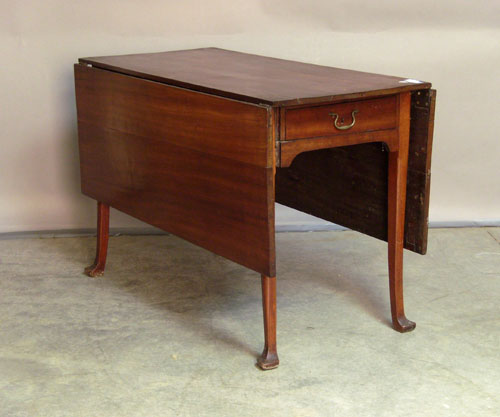 Appraisal: English mahogany pembroke table ca h x d x l