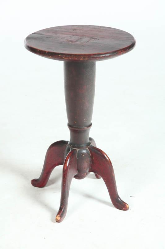 Appraisal: DIMINUTIVE CANDLESTAND American mid- th century appears to be poplar