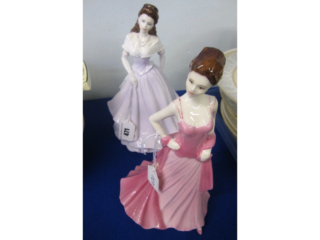 Appraisal: Two Coalport figures - Cherish and Elizabeth