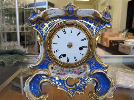 Appraisal: TH CENTURY FRENCH PORCELAIN CLOCK CASE AS IS