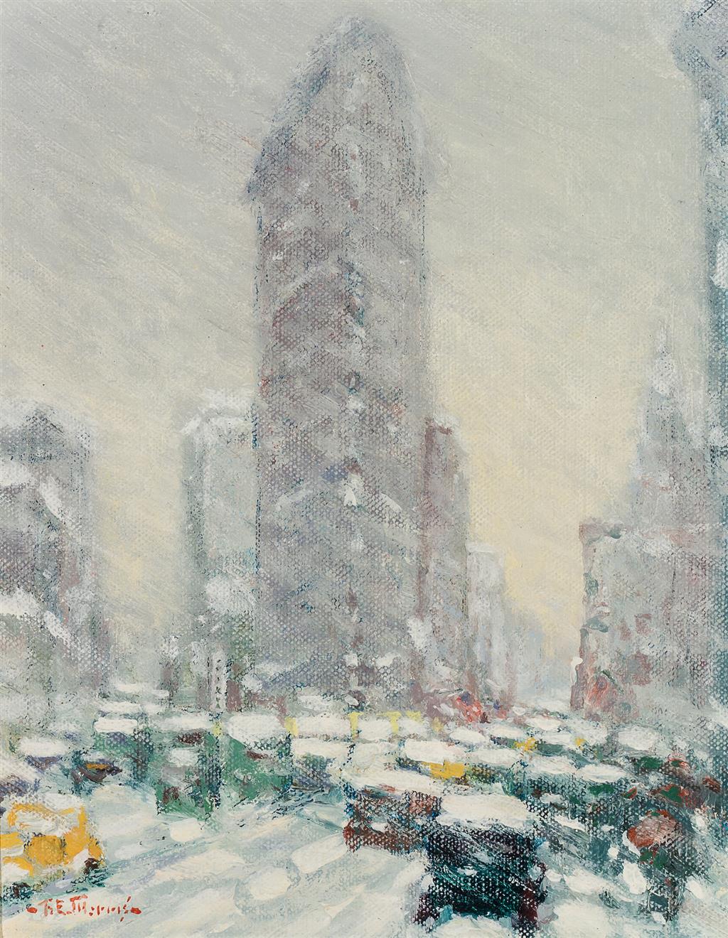 Appraisal: FRANKLIN E MORRIS American - The Flatiron Building oil on