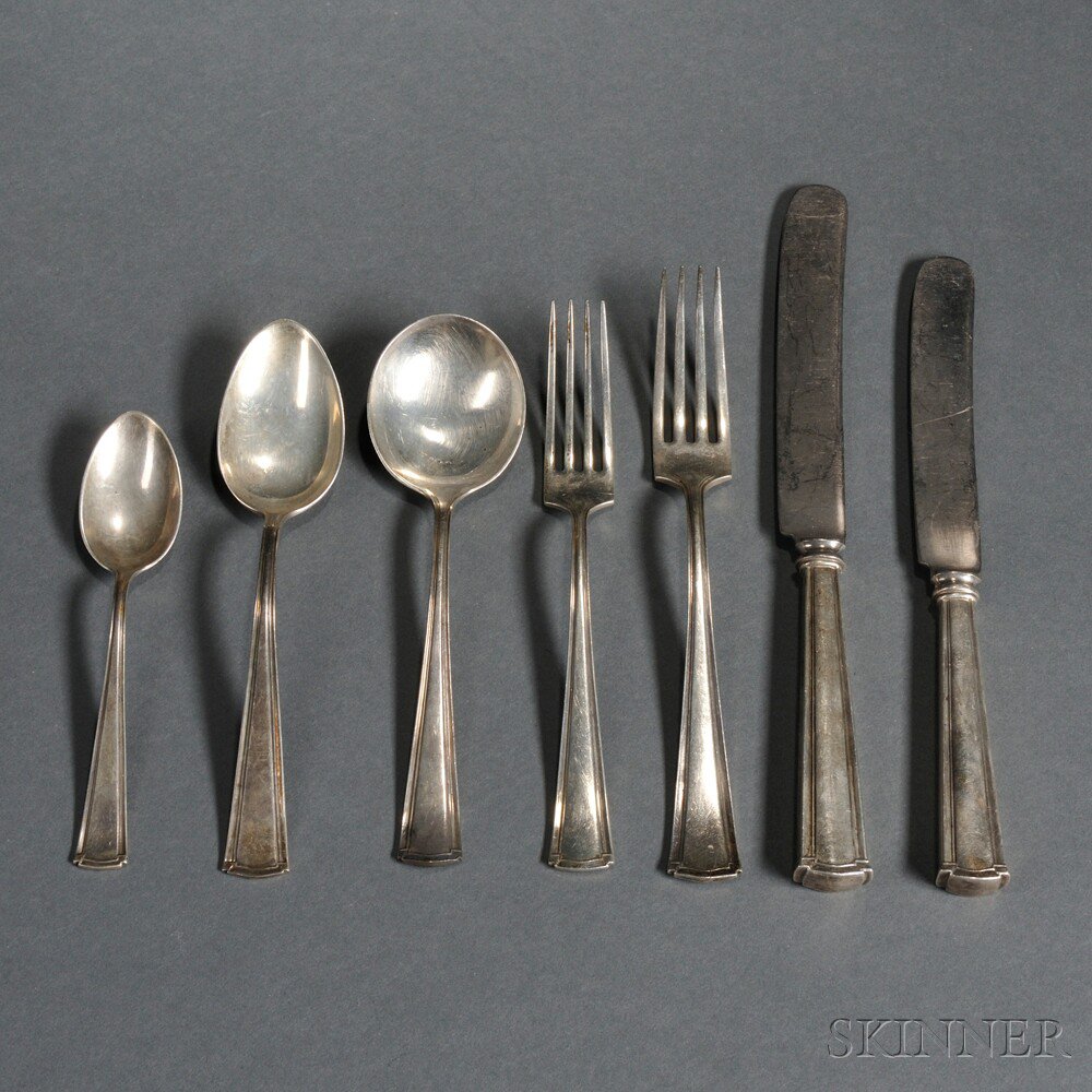 Appraisal: Watson Wentworth Pattern Sterling Silver Flatware Service Attleboro Massachusetts th