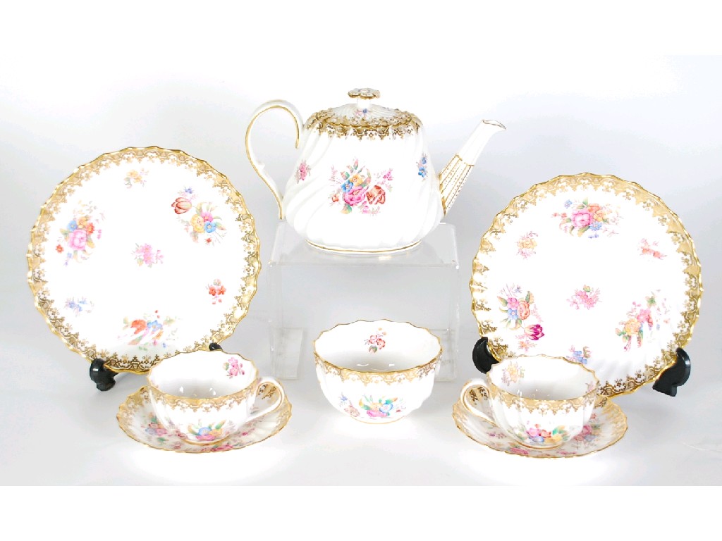 Appraisal: FOURTEEN PIECE COPELAND'S CHINA PART TEA SERVICE now suitable for