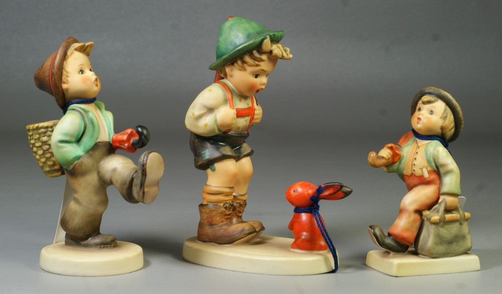 Appraisal: Goebel Hummel Figurines No TMK- Globe Trotter slight crazing No