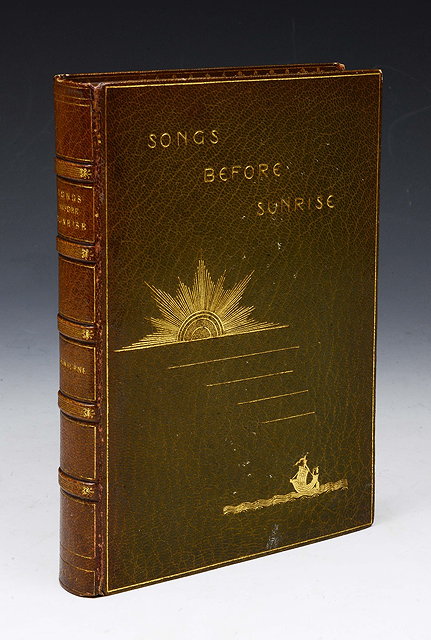 Appraisal: SWINBURNE Algernon Charles Songs Before Sunrise Ellis London st thus