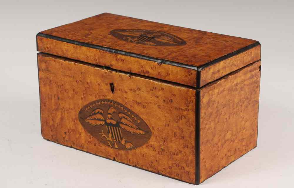 Appraisal: HISTORICAL TEA BOX - American Tea Box War of vintage