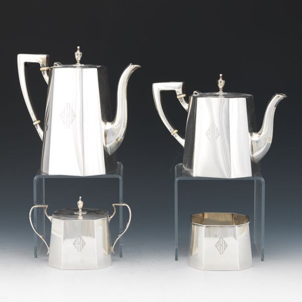 Appraisal: CARTIER STERLING SILVER FOUR PIECE TEA AND COFFEE SERVICE Including