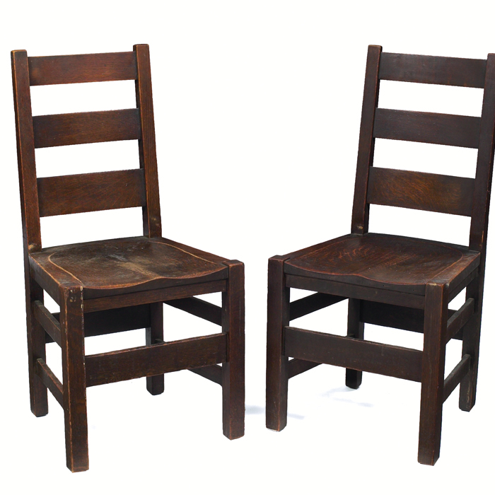 Appraisal: Stickley Brothers side chairs pair