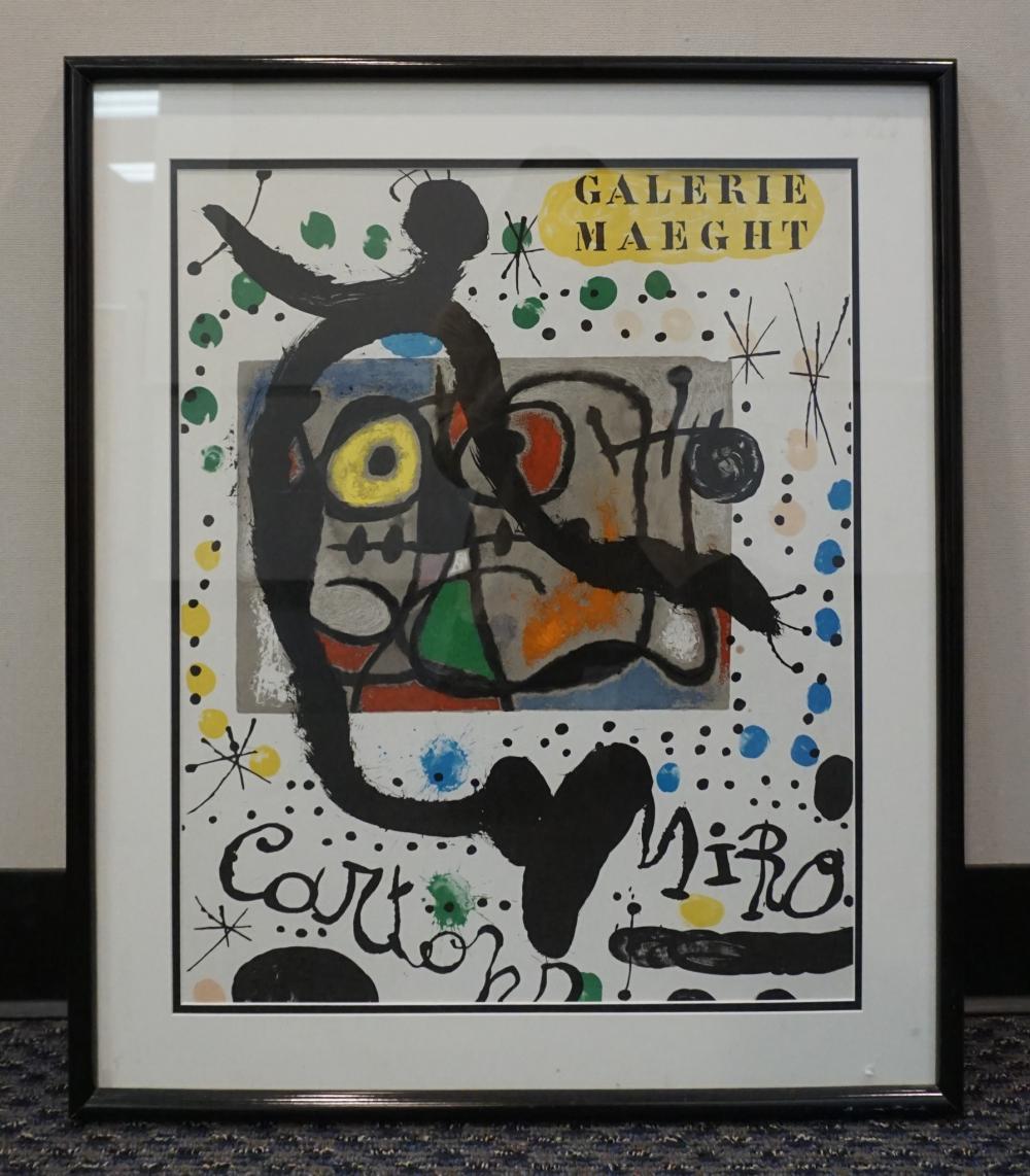 Appraisal: After Joan Miro Spanish - Galerie Maeght Poster Print Frame