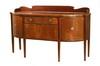 Appraisal: SIDEBOARD - Hepplewhite period mahogany sideboard with shaped backsplash string