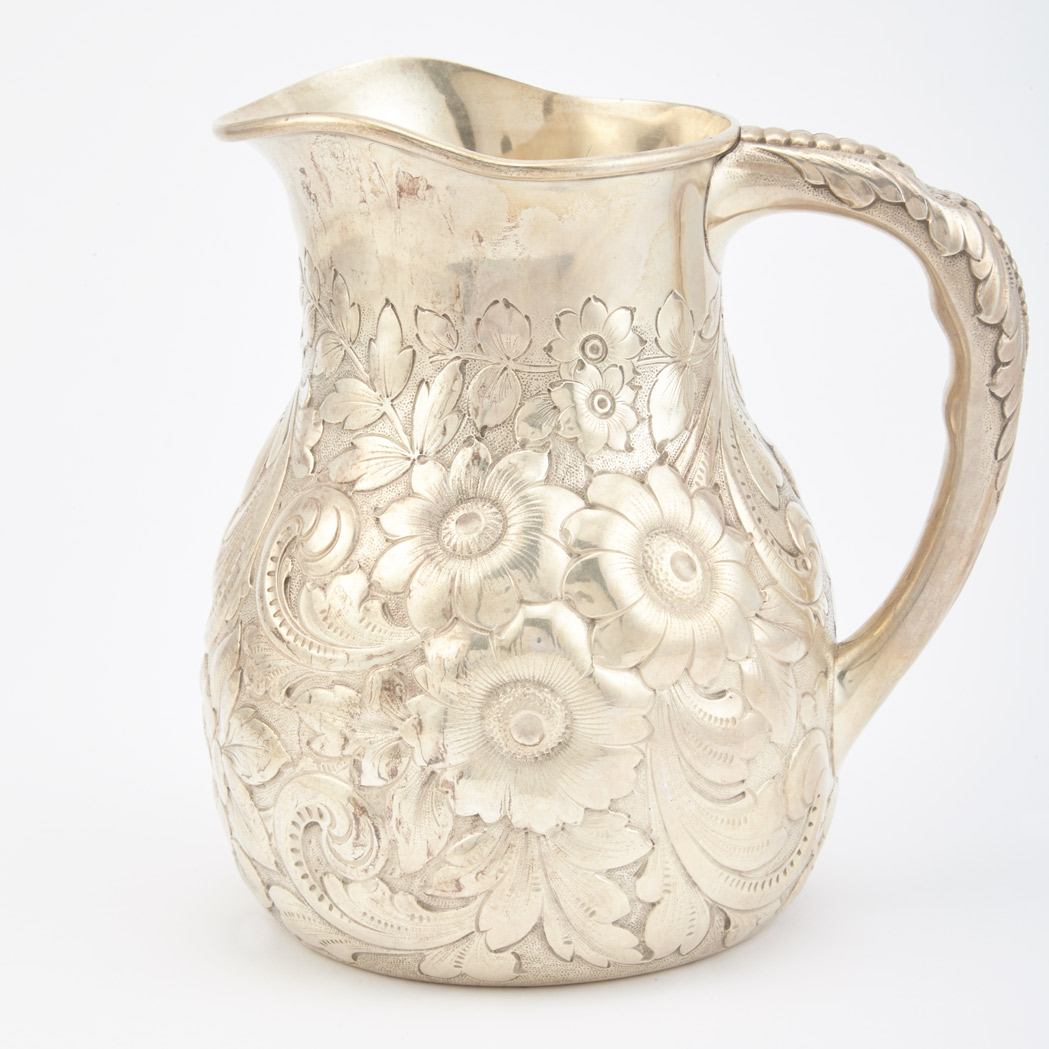 Appraisal: George Shiebler Co Sterling Silver Water Pitcher Retailed by J