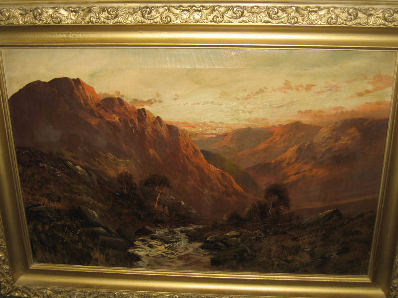 Appraisal: AMERICAN SCHOOL EARLY TH CENTURY Mountain landscape oil on canvas