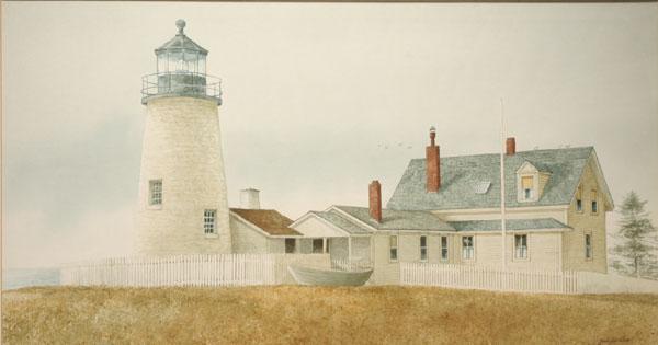 Appraisal: Jack Appleton American th century coastal scene with a lighthouse