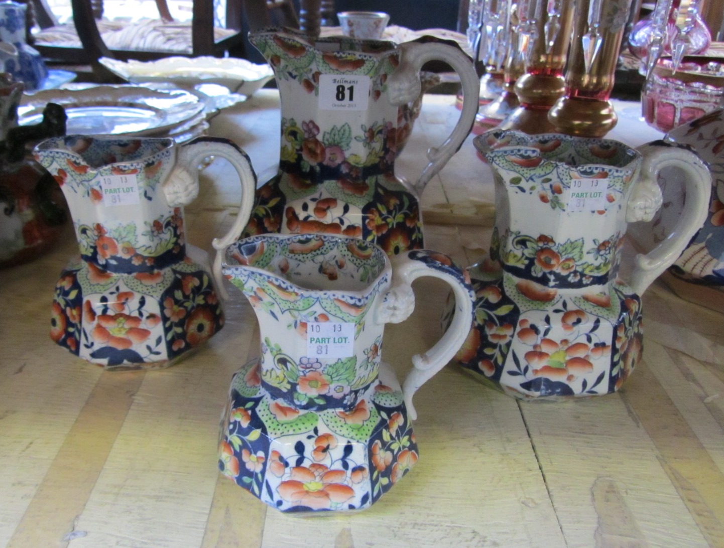 Appraisal: A set of four graduated Masons Ironstone hydra Jugs th