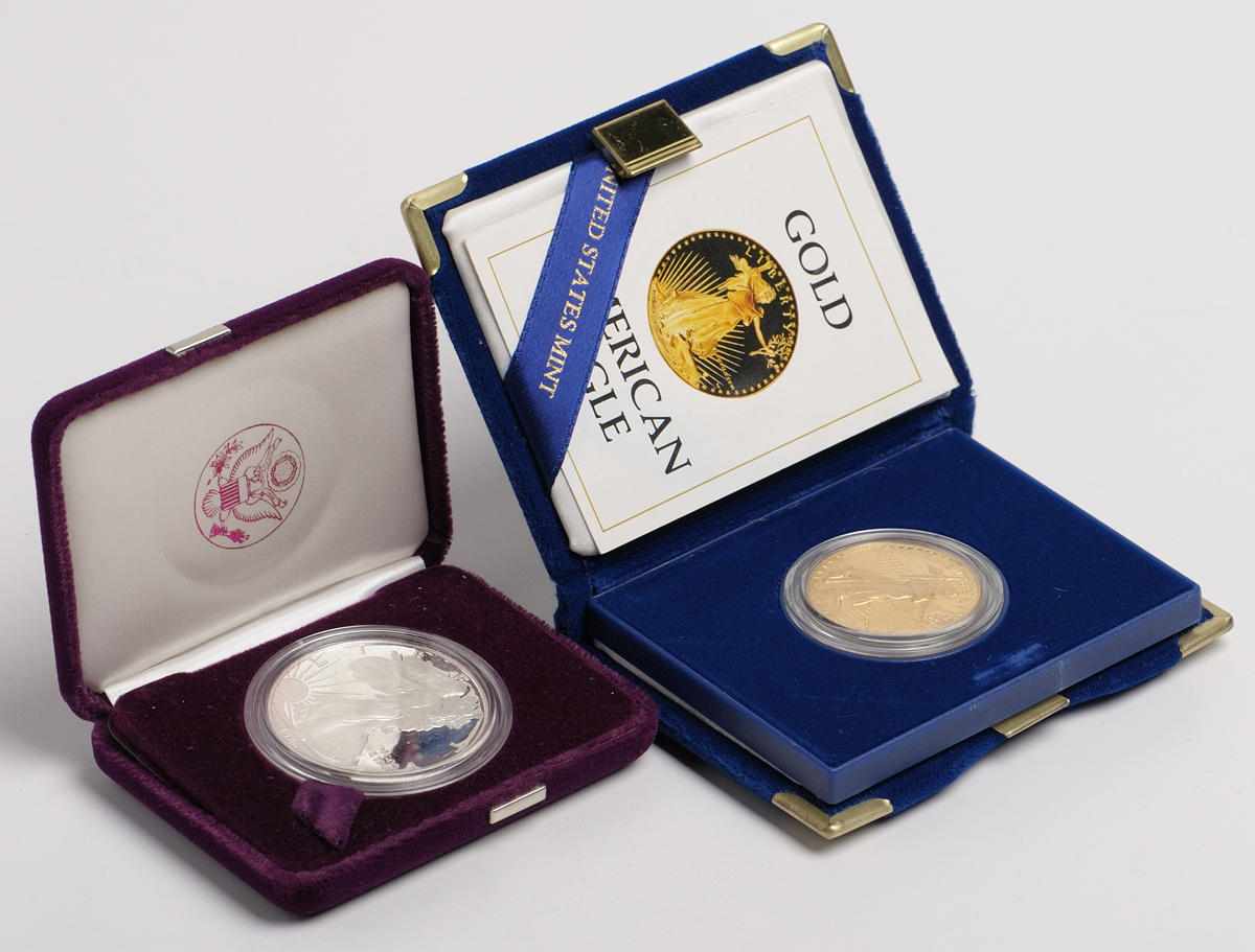 Appraisal: oz Proof American Gold Eagle and a Proof American Silver